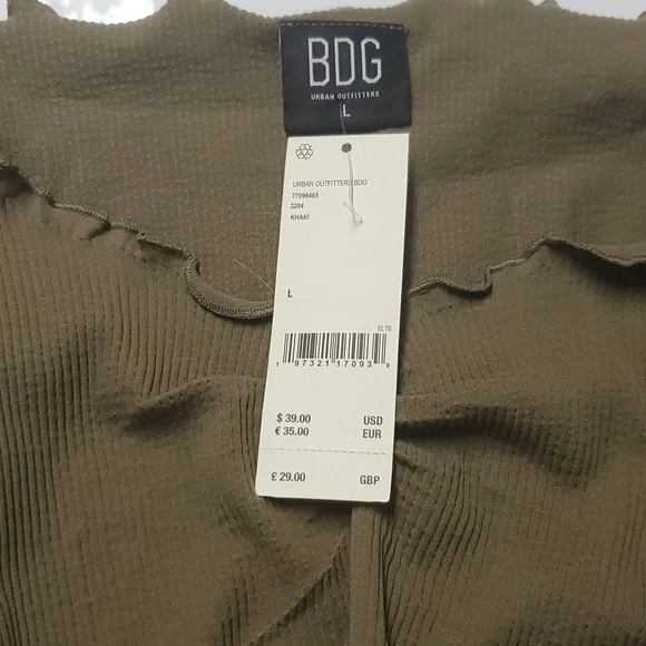 BDG Urban Outfitters Seamless Elise Womens Long Sleeve Top - Picture 6 of 7